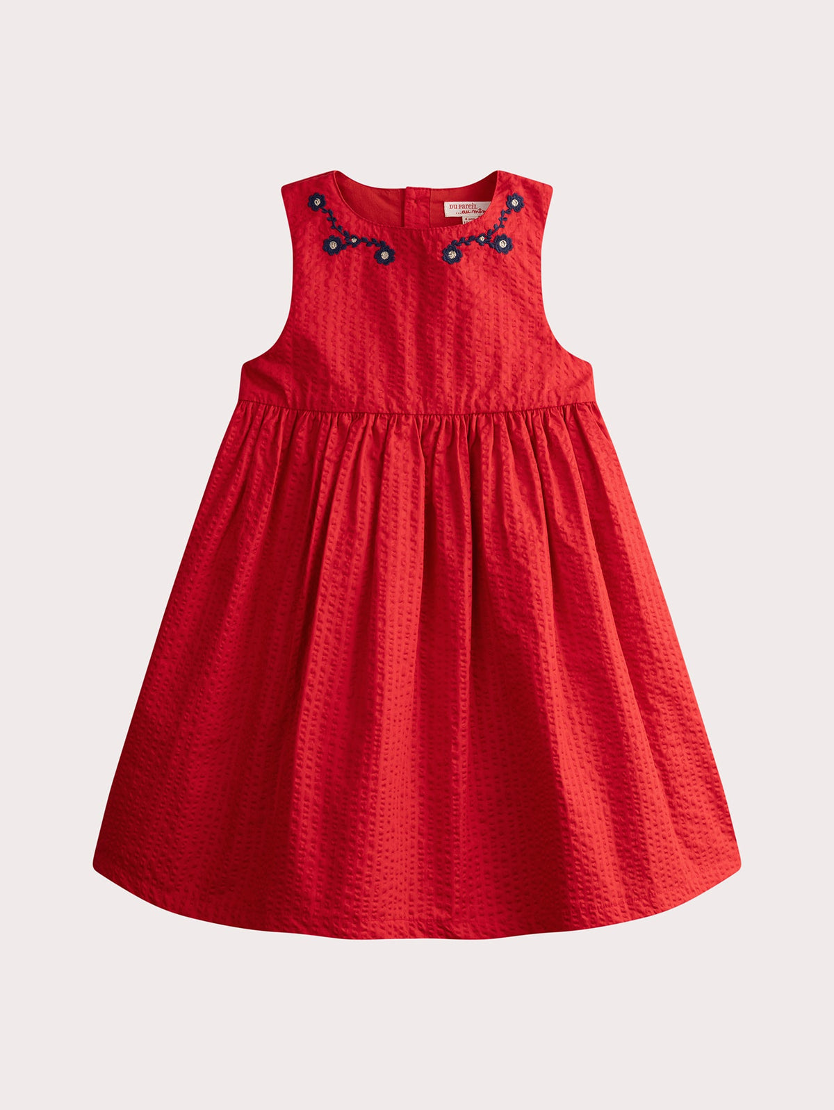 Robe rouge gaufrée - 1