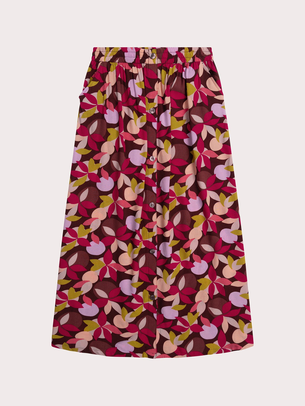 Jupe longue fluide imprimée pour femme - 1