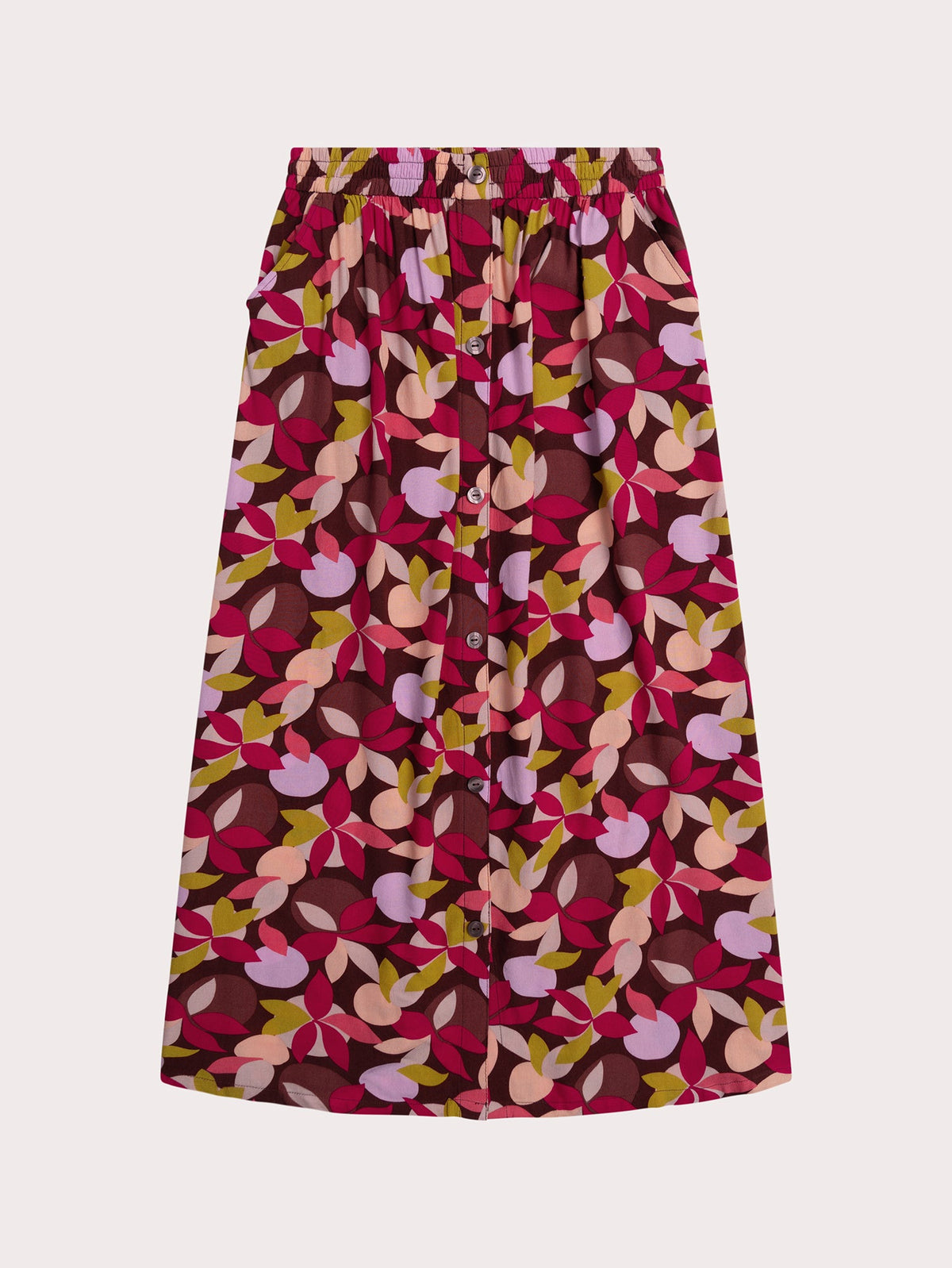 Jupe longue fluide imprimée pour femme - 1
