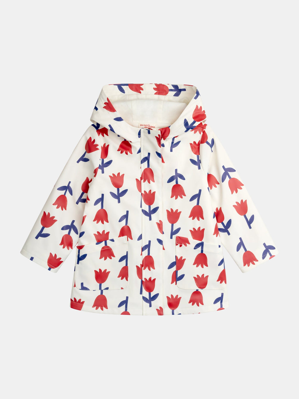 Imperméable écru à imprimé fleurs pour fille - 1
