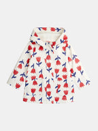 Imperméable écru à imprimé fleurs pour fille - 1