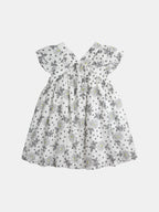Robe écrue imprimé floral pour fille - 1