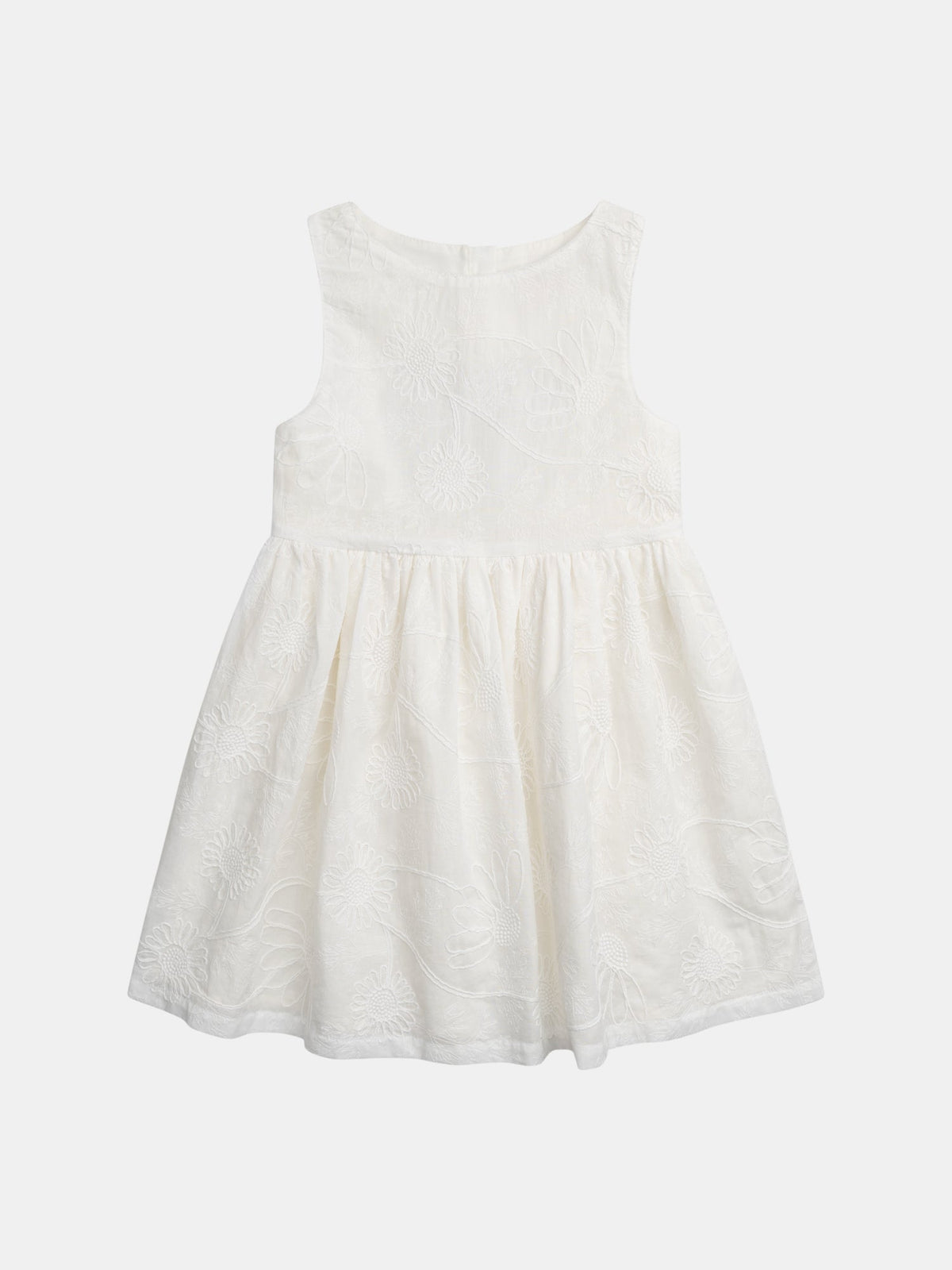 Robe écrue découpe cœur pour fille - 1