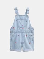 Salopette en denim brodé pour fille - 1