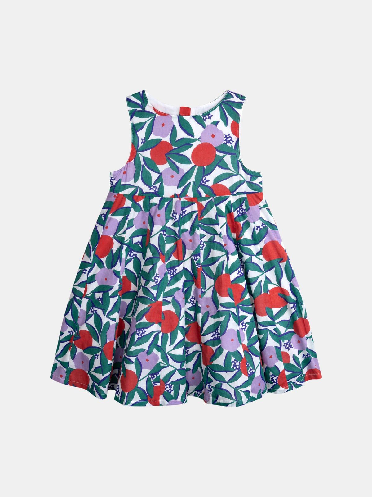 Robe sans manches à imprimé floral pour fille - 1
