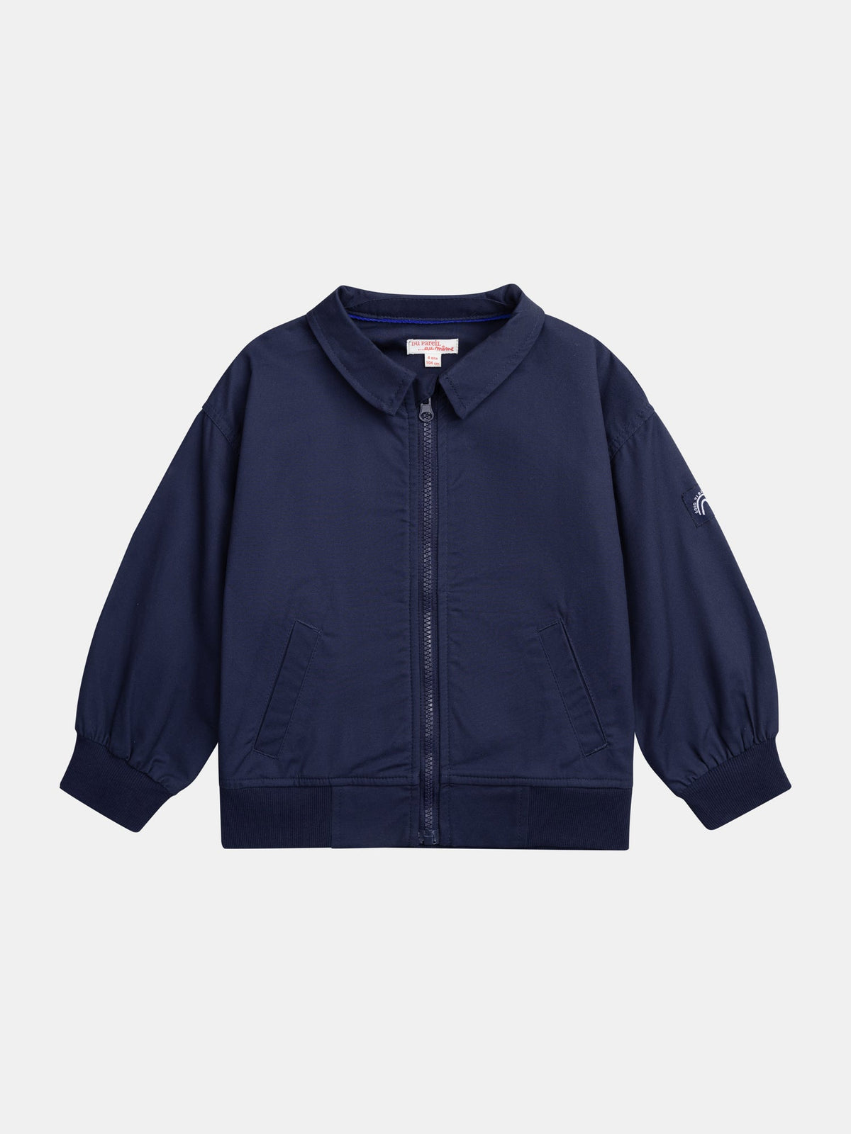 Veste bleu foncée à poches pour garçon - 1