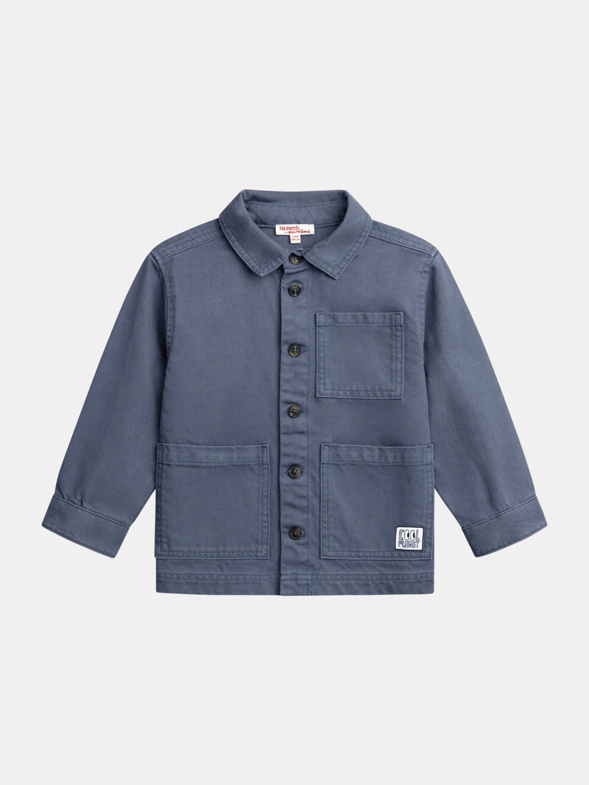 Veste bleue foncée à poches pour garçon - 1