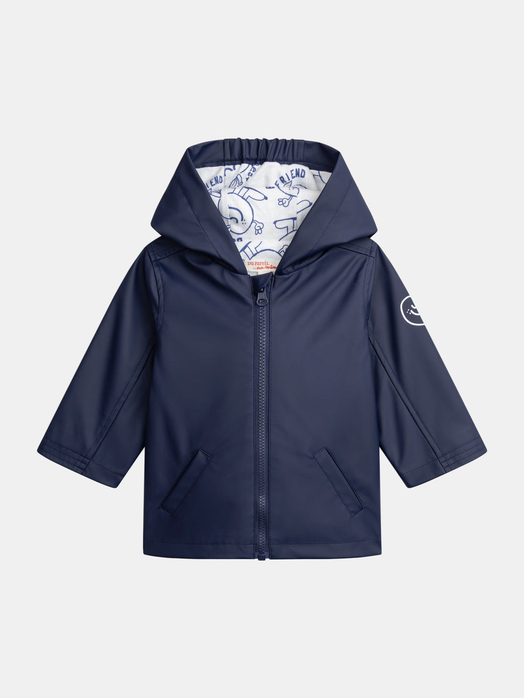 Imperméable bleu nuit à petites oreilles pour bébé garçon - 1