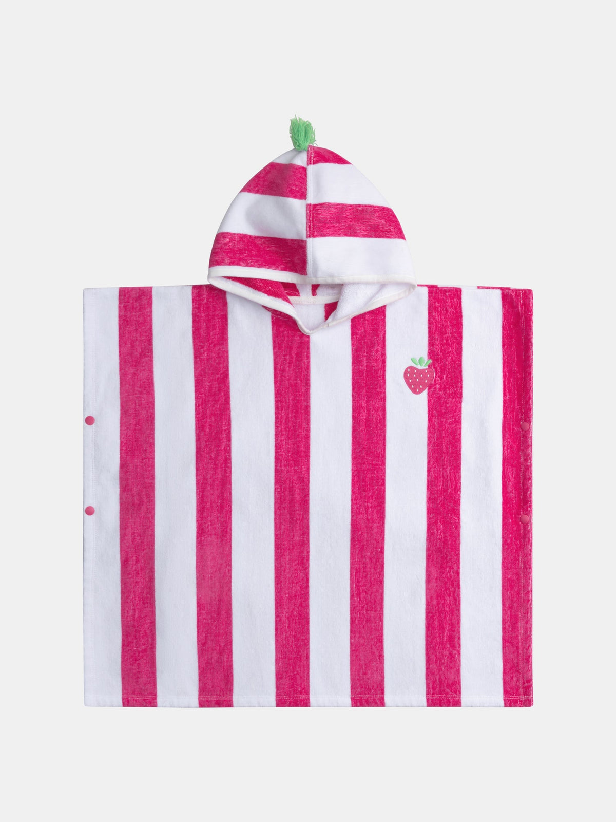Cape de bain à rayures pour bébé fille - 1