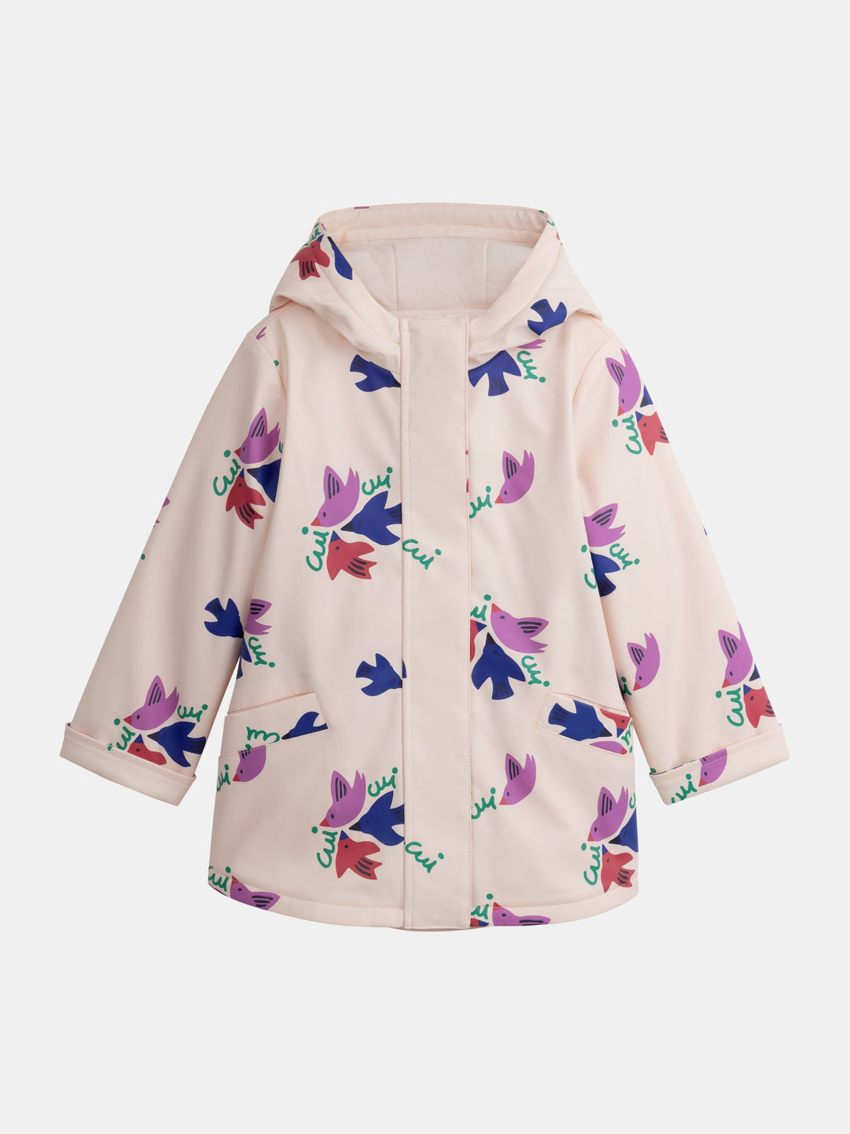 Imperméable à imprimé oiseaux pour fille - 1