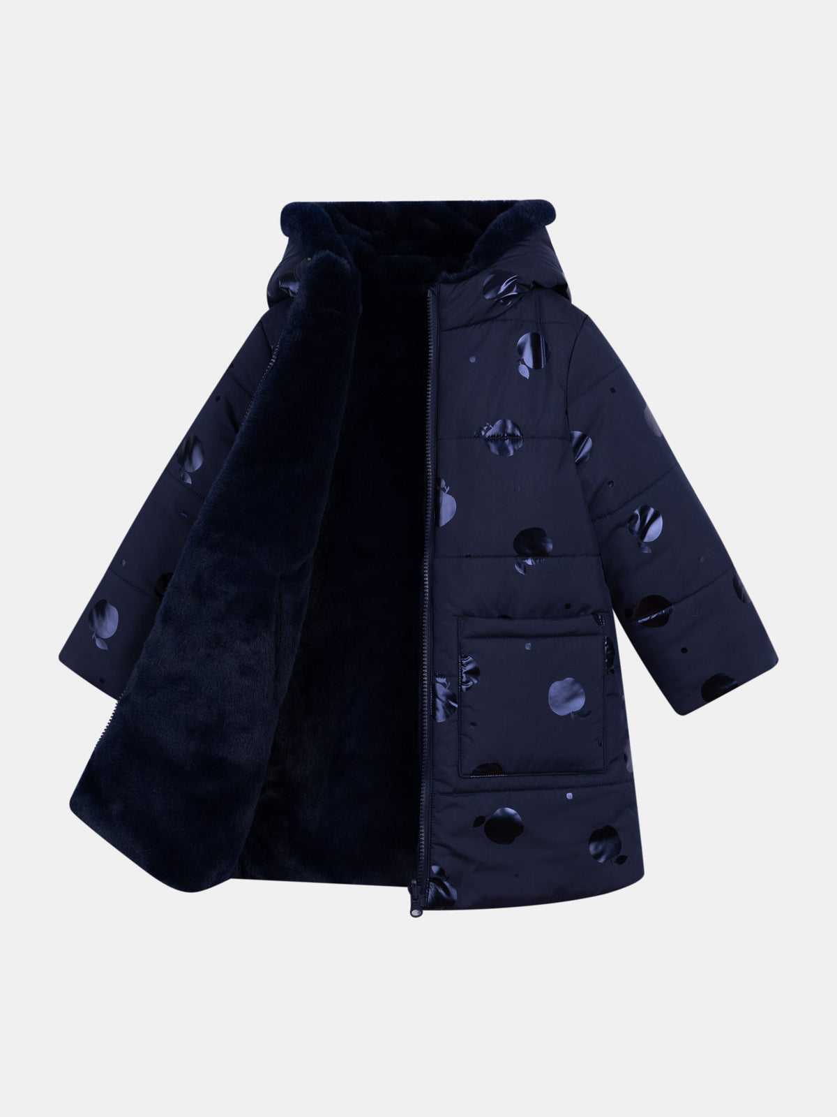 Parka réversible imprimé pommes pour fille - 2
