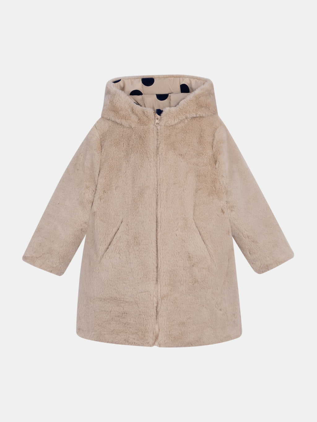 Parka réversible a pois pour fille - 2
