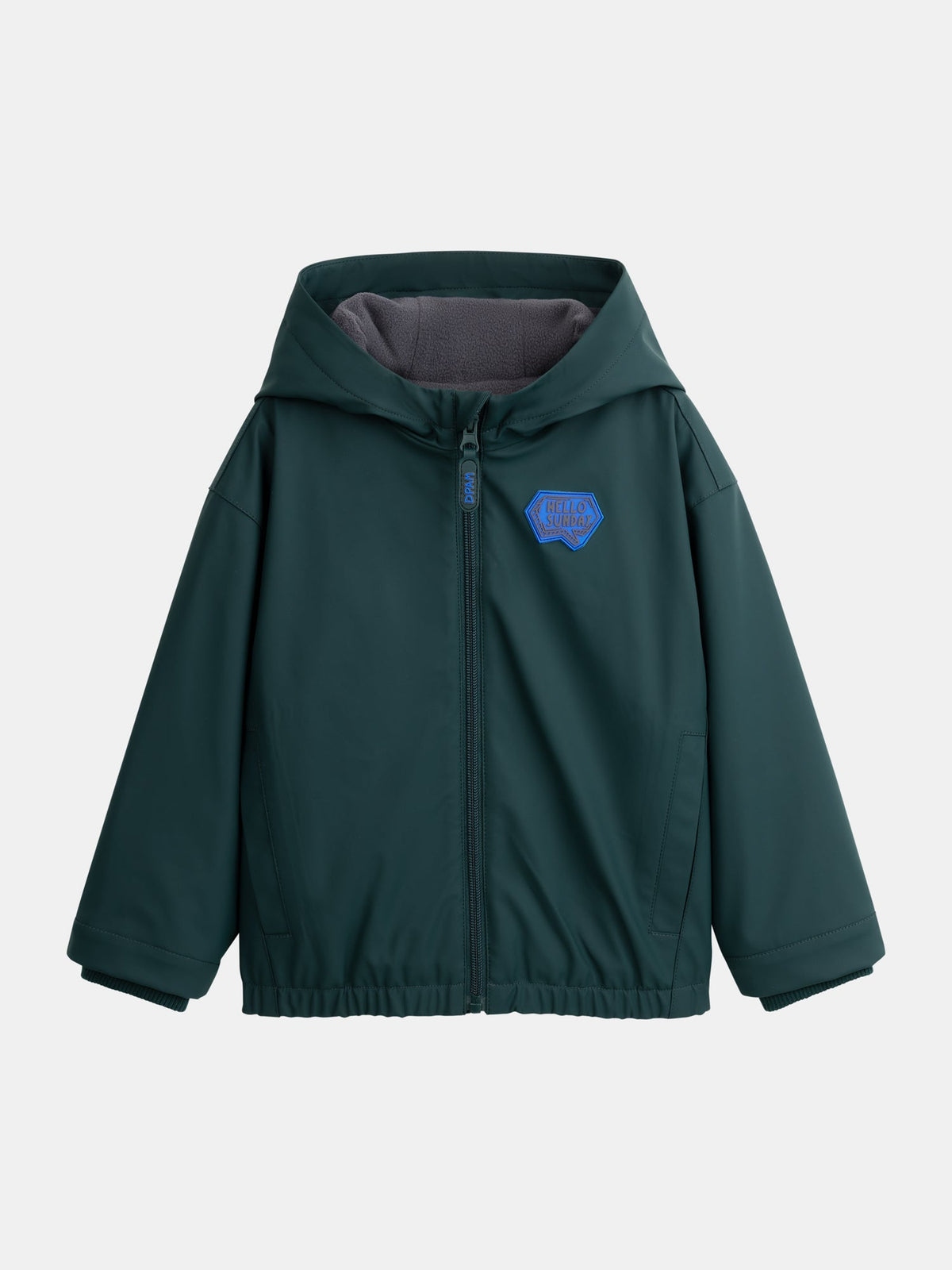 Imperméable vert à capuche pour garçon - 1