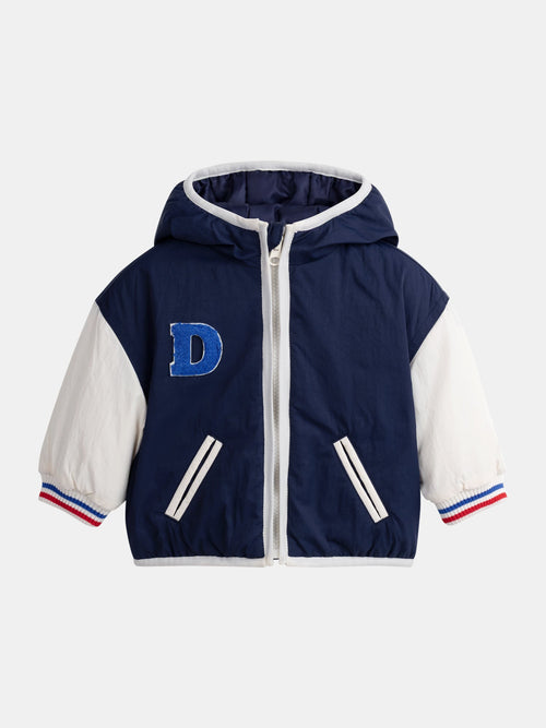Blouson style bombers imperméable bleu pour bébé garçon - 1