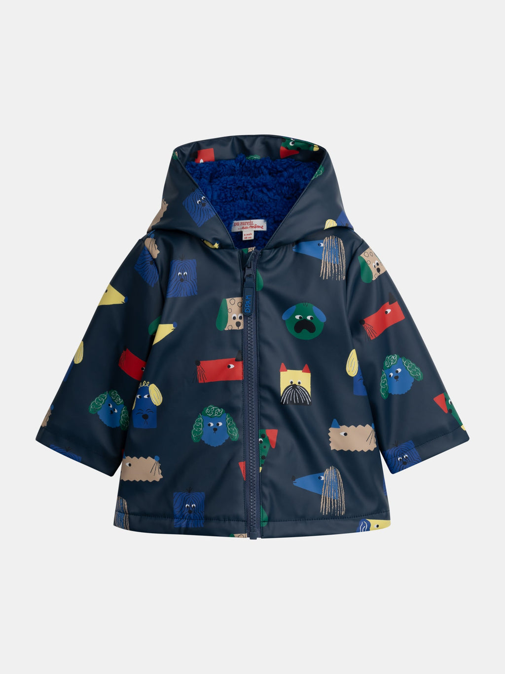 Imperméable à capuche imprimée chien pour bébé garçon - 1