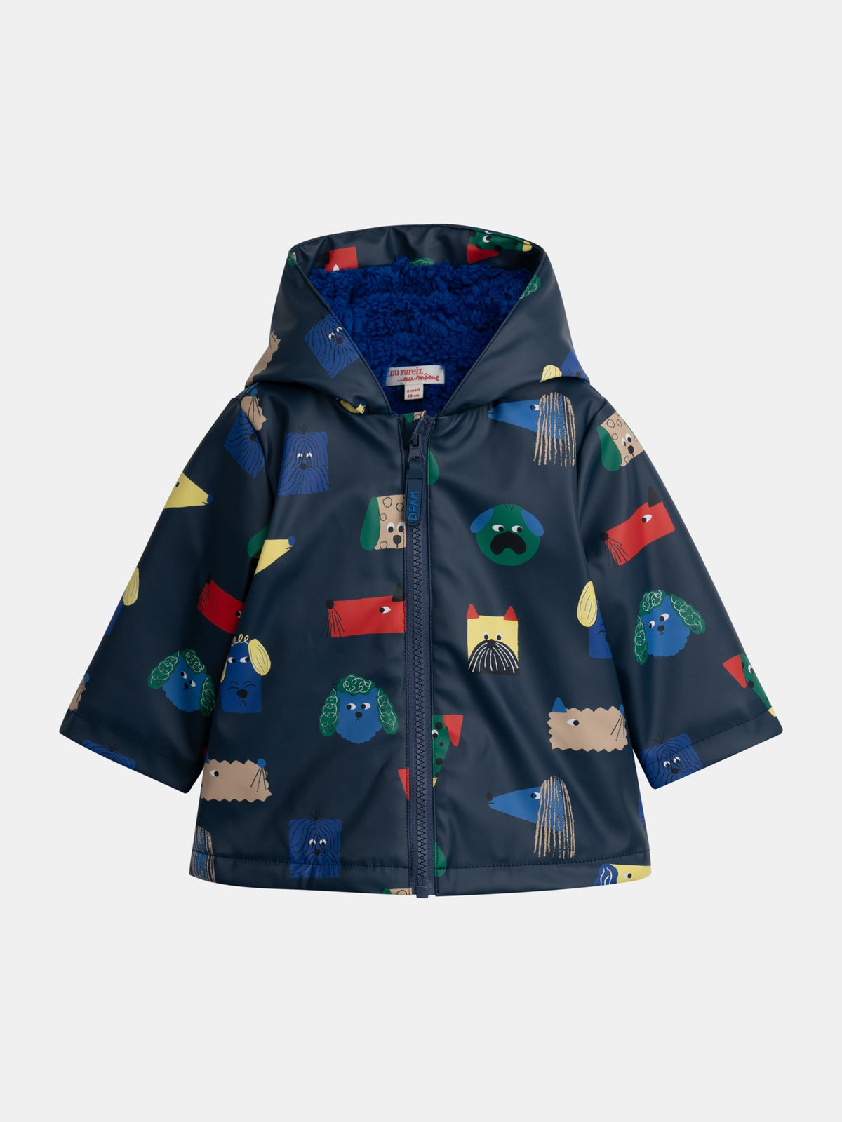 Imperméable à capuche imprimée chien pour bébé garçon - 1