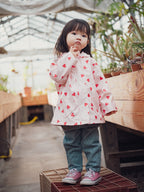 Imperméable rose imprimé cœurs pour bébé fille - 2